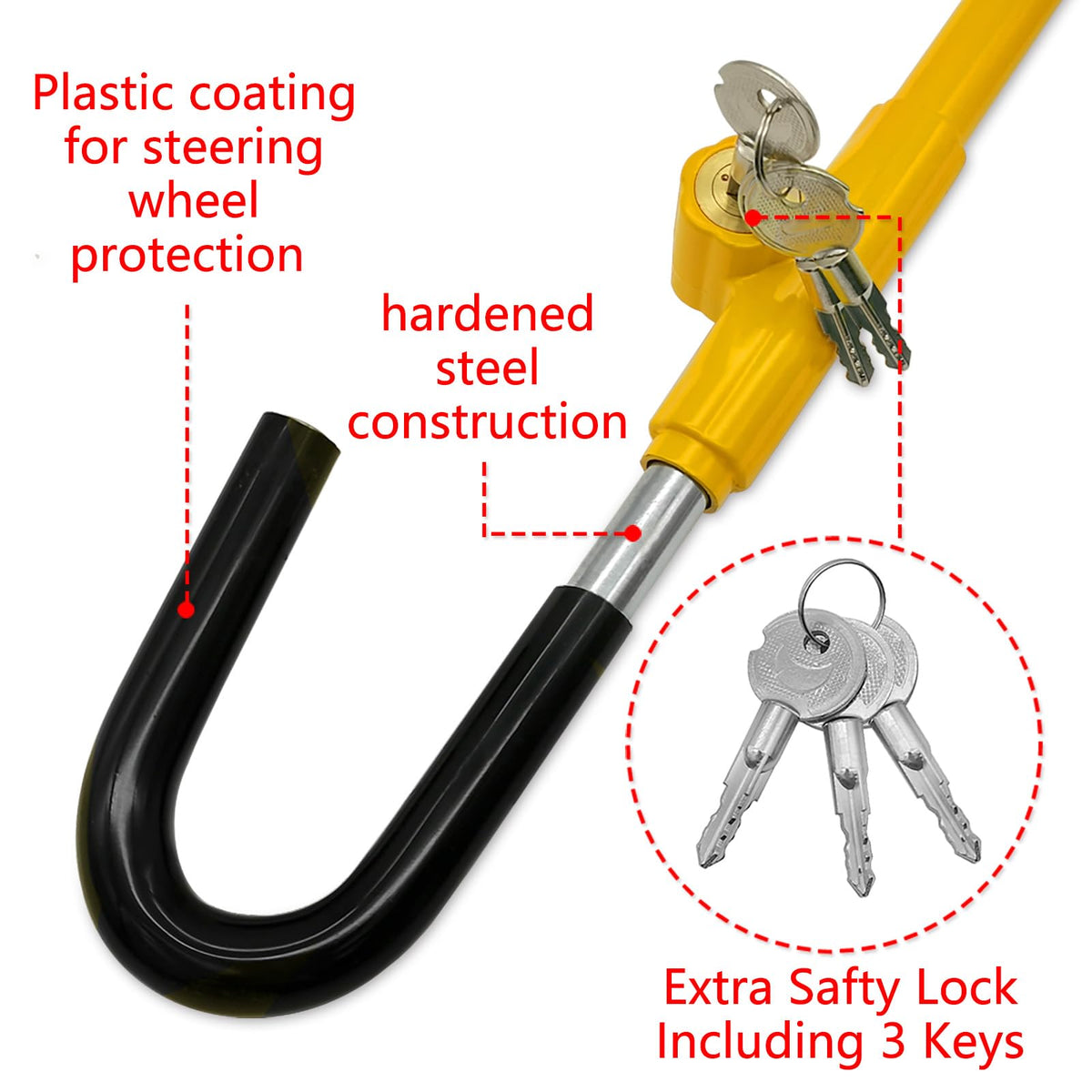 KAYCENTOP close-up of cross-key cylinder and key showing tamper-resistant security