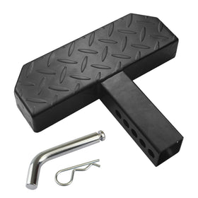 KAYCENTOP front view mounted hitch step showing sturdy platform and protection