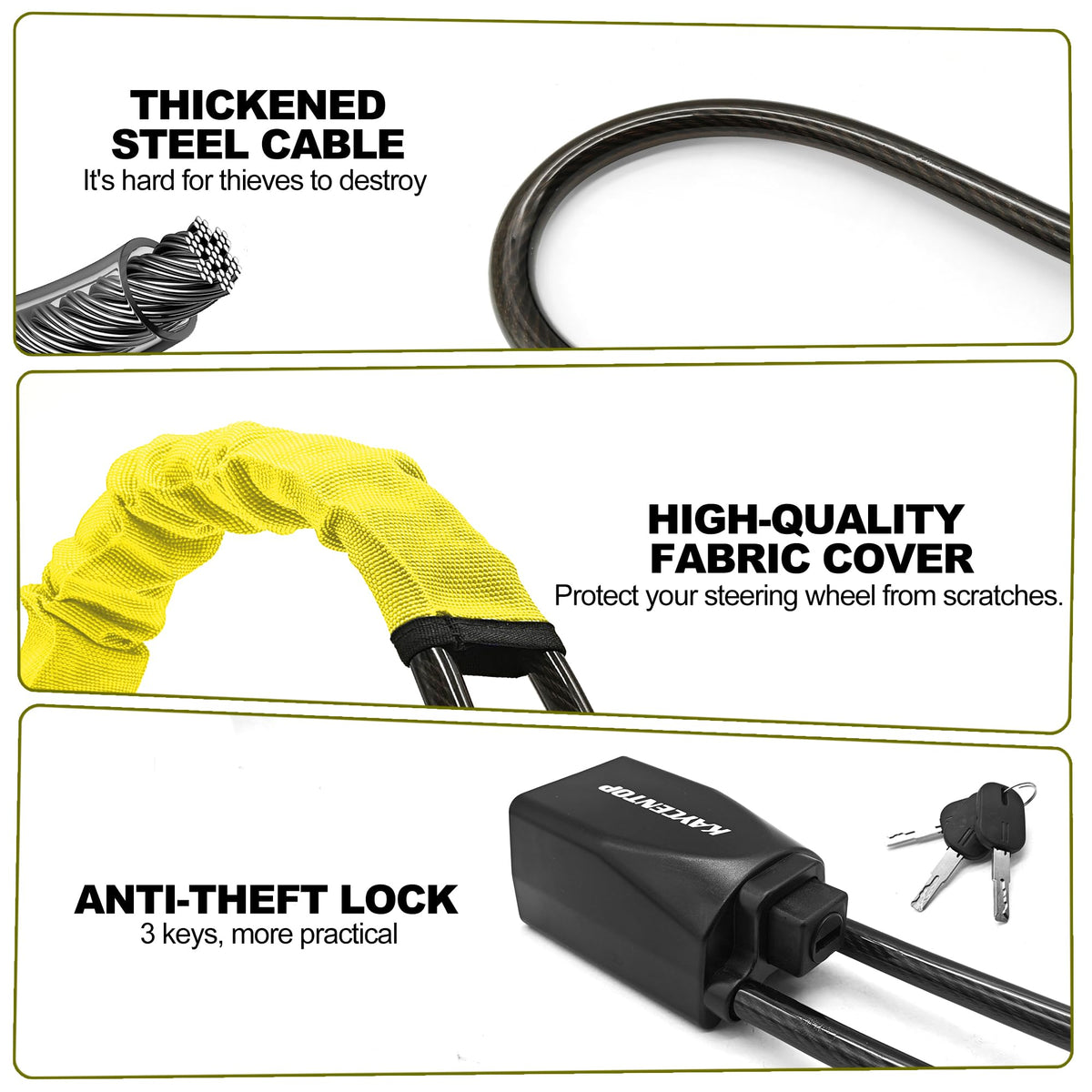 KAYCENTOP next to ruler showing 17 inch maximum length for compatibility