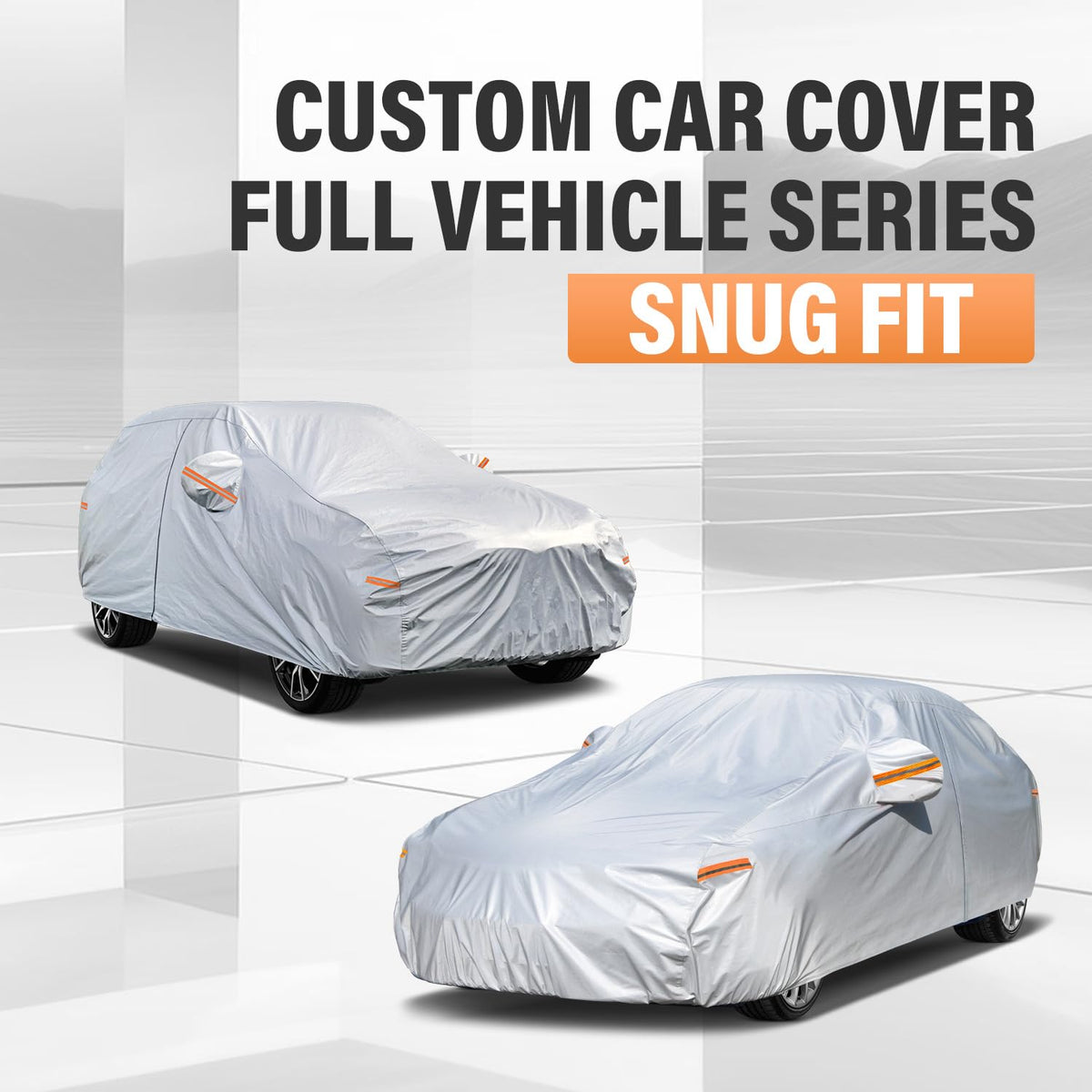 kayme covered sedan in driveway demonstrating full all-weather protection