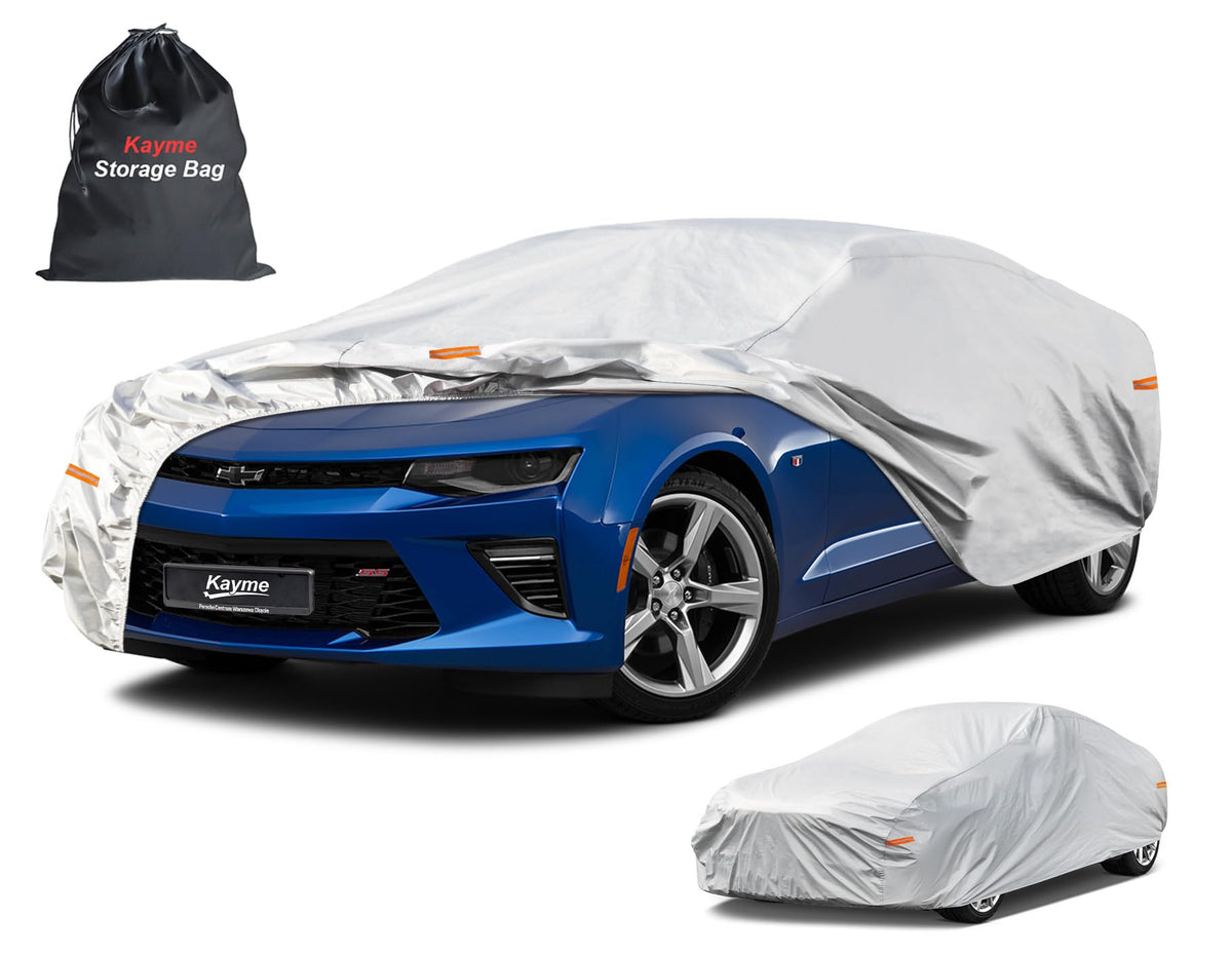 kayme front view covered Chevrolet Camaro showing full protection and neat fit