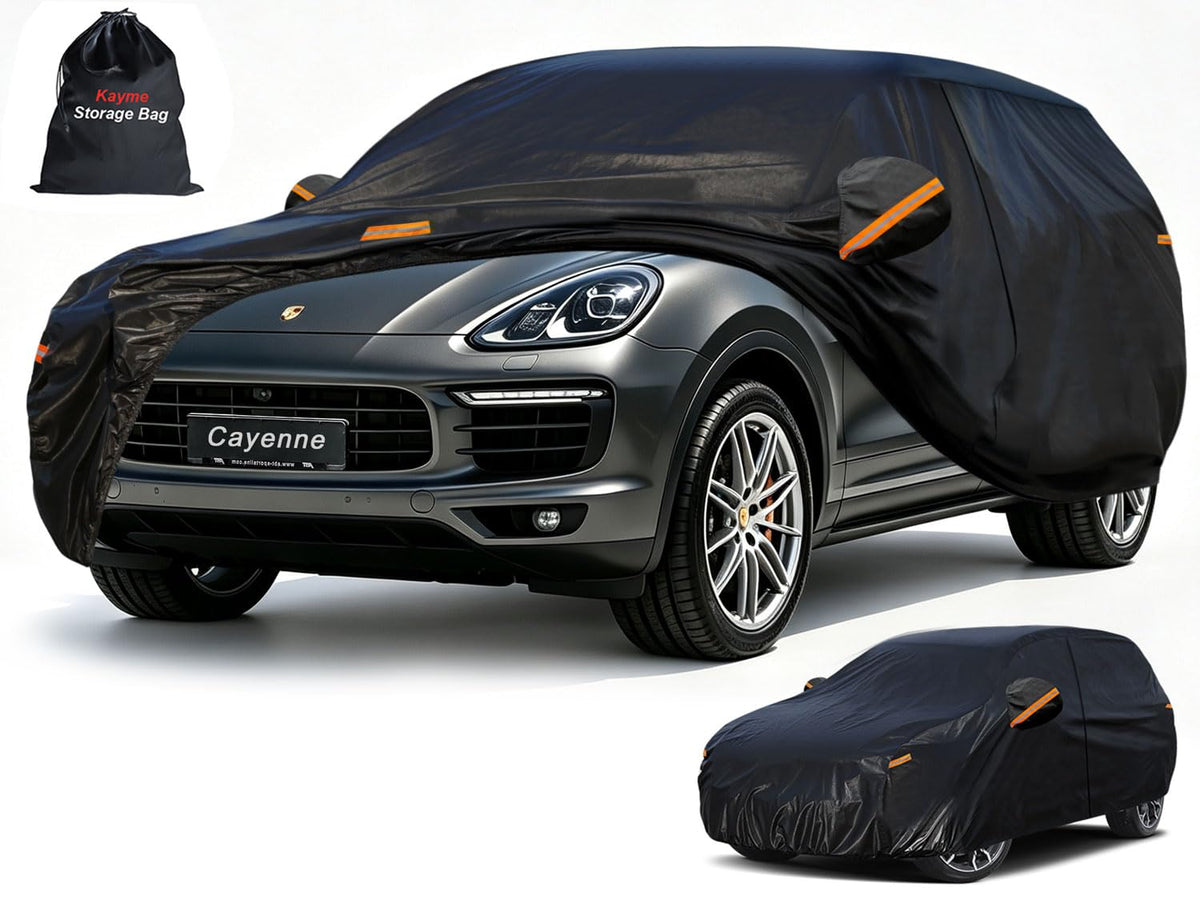 kayme front view on Porsche Cayenne showing full coverage and protection