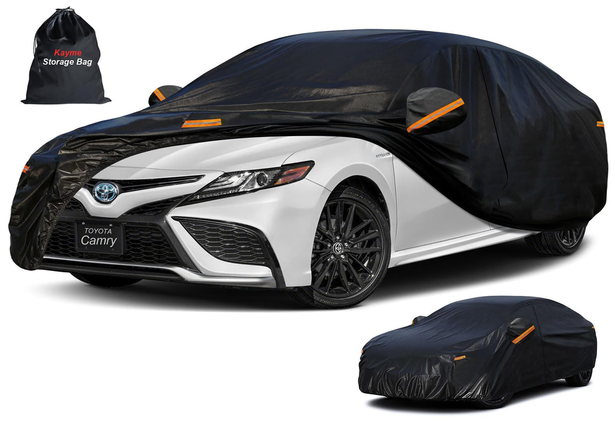 kayme front view full cover showing complete vehicle protection