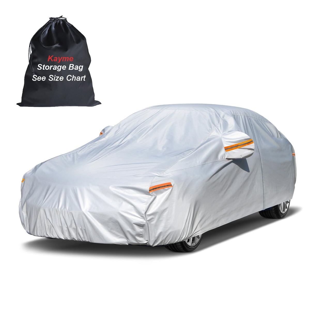 kayme full front overview showing complete sedan coverage and weather protection
