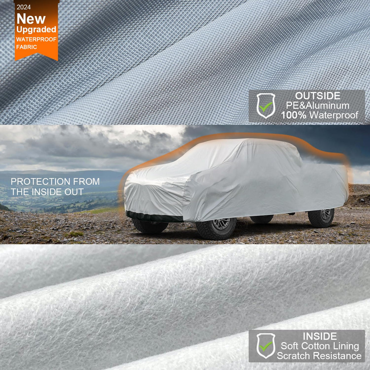 kayme materials close-up showing ten-layer construction for weatherproofing