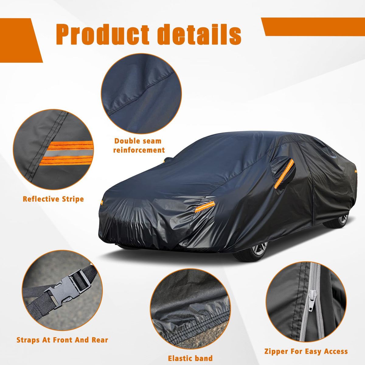 kayme reflective strip detail increasing nighttime visibility and safety