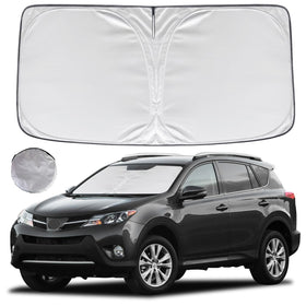 KAYZT front installed on RAV4 windshield showing full coverage and heat reduction