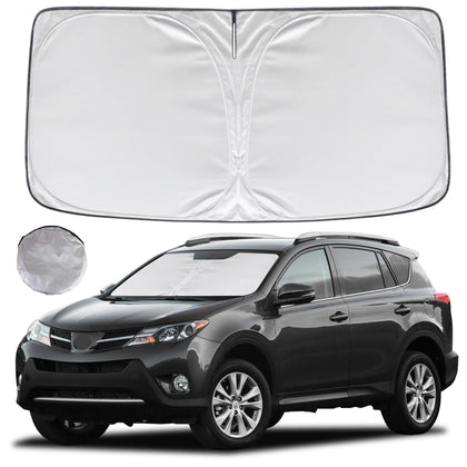 KAYZT front installed on RAV4 windshield showing full coverage and heat reduction