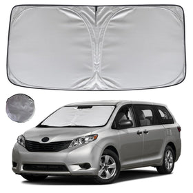 KAYZT front packaging showing custom-fit Sienna shade protecting windshield