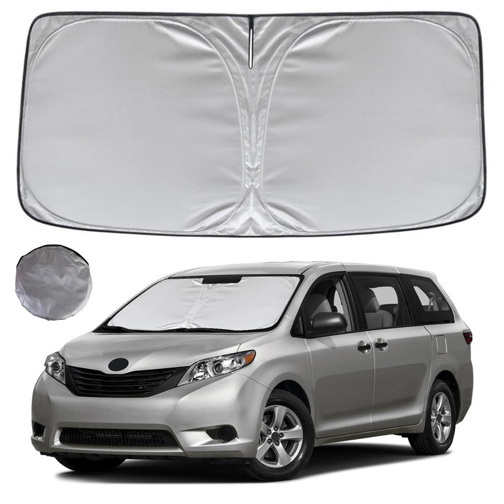 KAYZT front packaging showing custom-fit Sienna shade protecting windshield