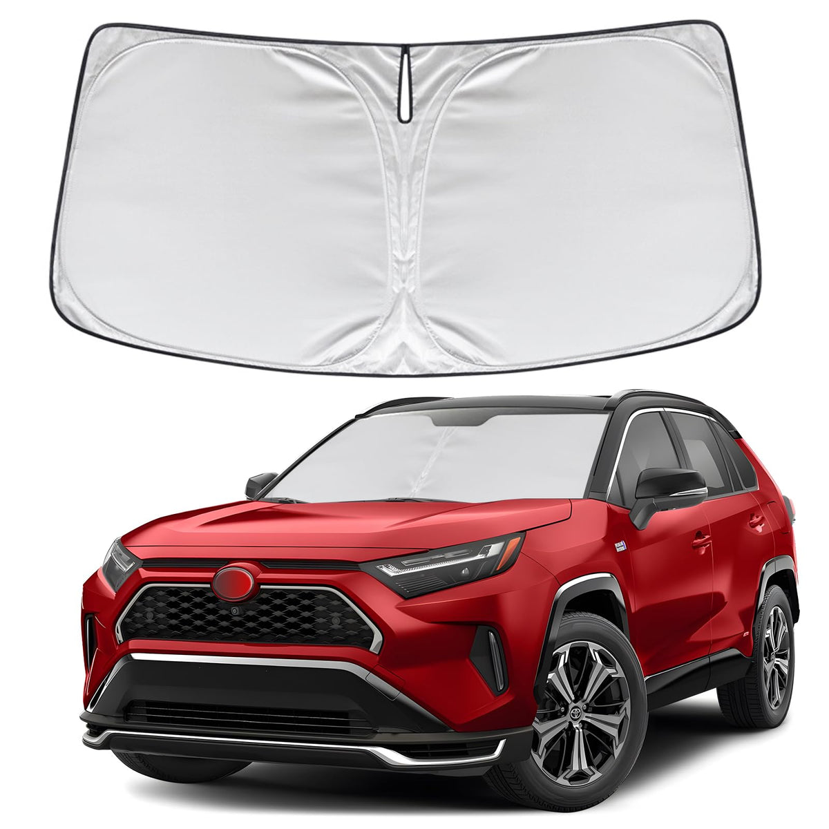 KAYZT front view on RAV4 windshield showing full coverage benefit