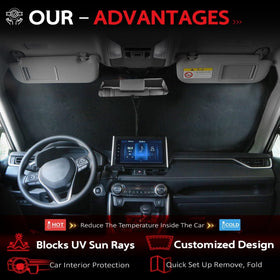 KAYZT installed inside a RAV4 reducing cabin heat and glare