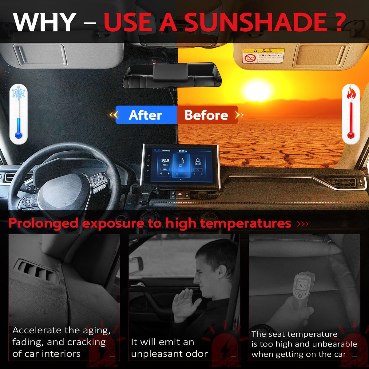 KAYZT precise rearview mirror cutout demonstrating unobstructed fit and tidy installation