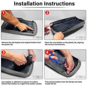 KBH armrest cover next to ruler showing size and precise fit