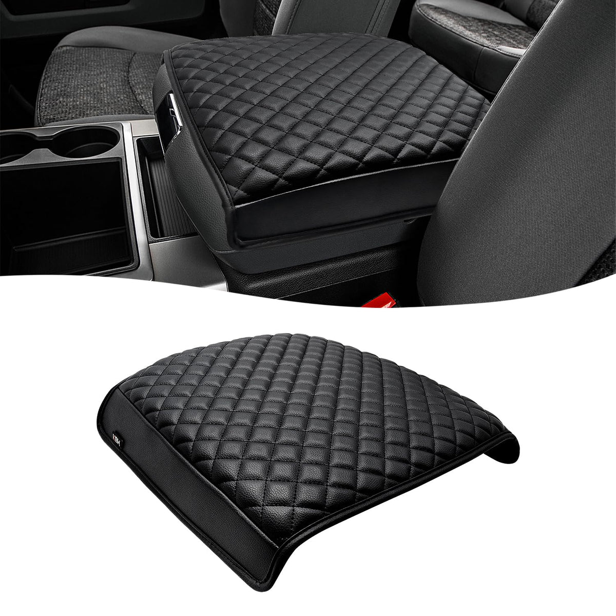 KBH front view of console cover showing clean fit and improved appearance