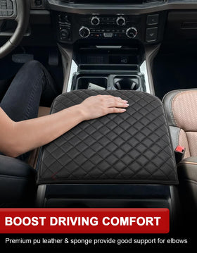KBH elastic straps at back providing secure, no-slip fit on console lid