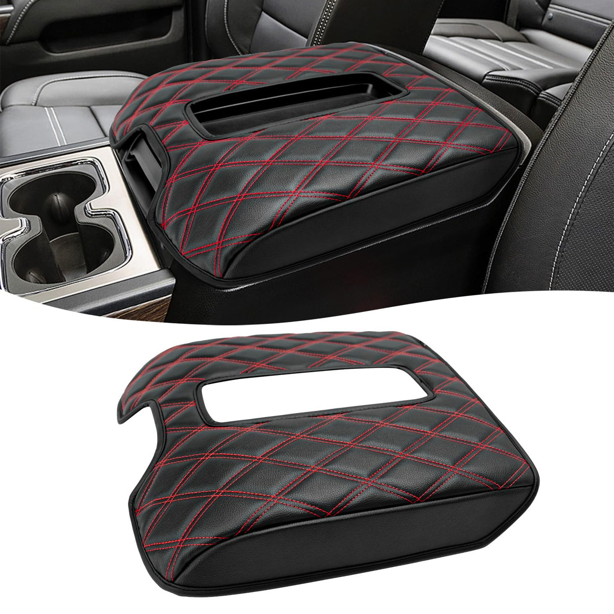 KBH front view of armrest cover showing fit and finish for instant upgrade