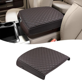 KBH front view of brown armrest cover showing fit and protection
