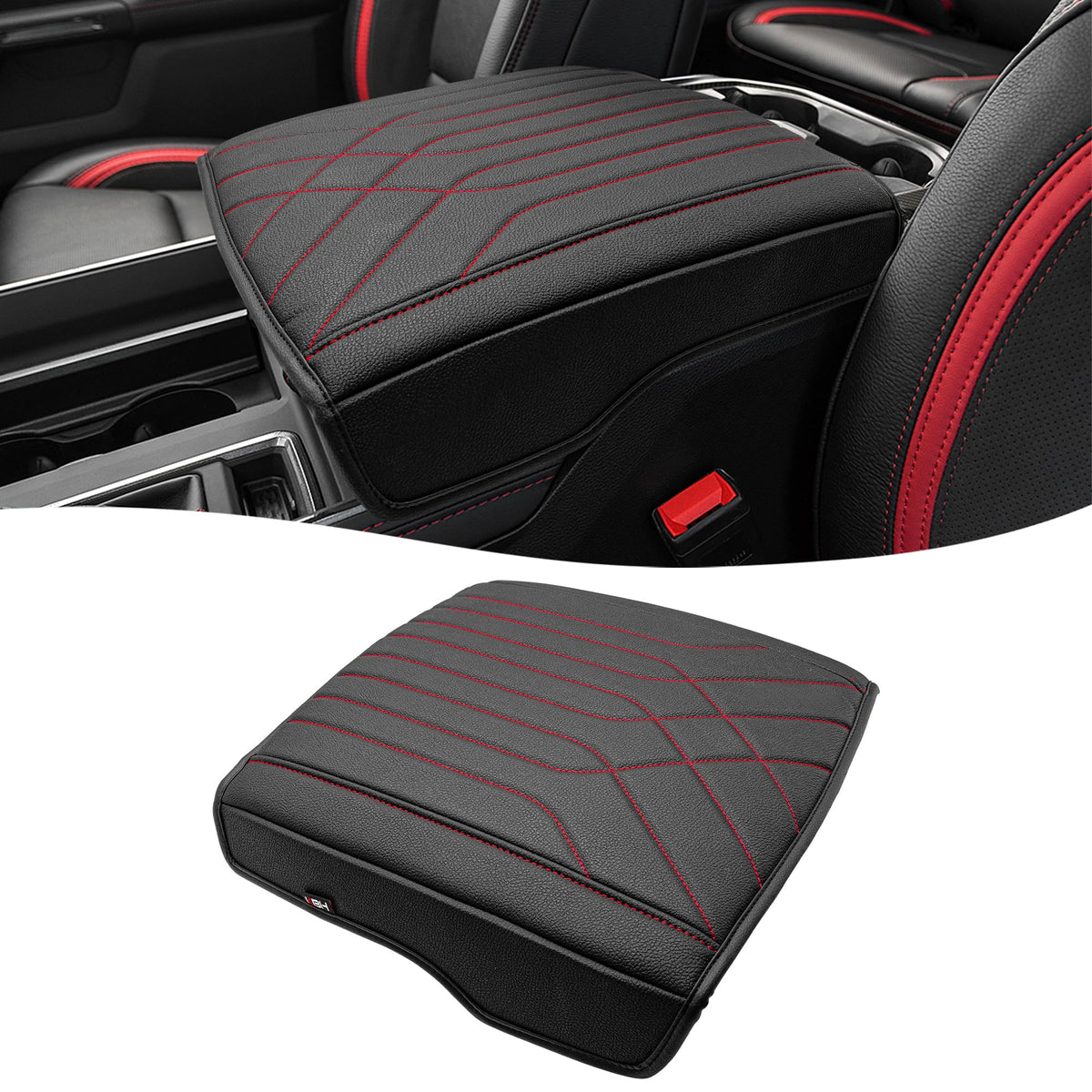 KBH front view of center console cover showing fit and protection