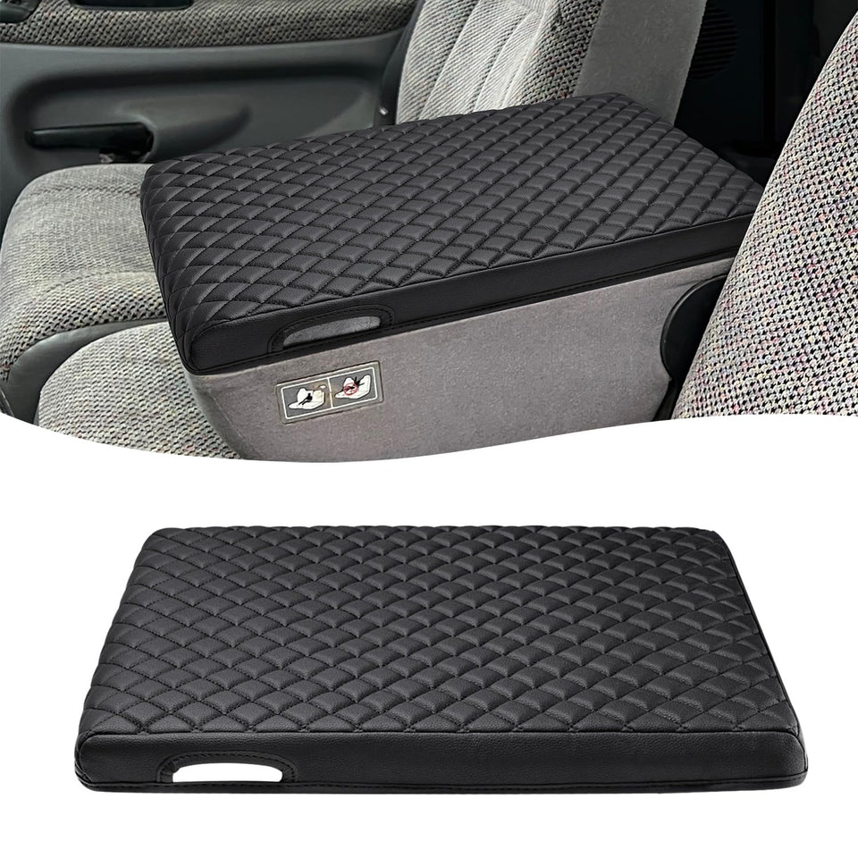 KBH front view console cover showing clean black finish and neat fit for comfort