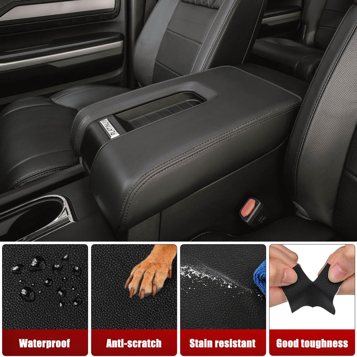 KBH installed on Tundra console demonstrating improved look and scratch protection