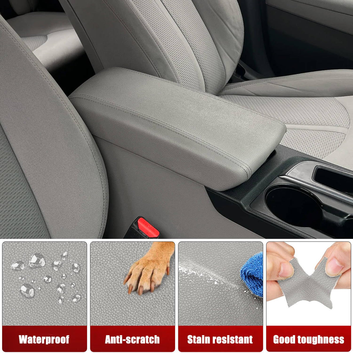 KBH armrest installed in Sonata interior during DIY installation