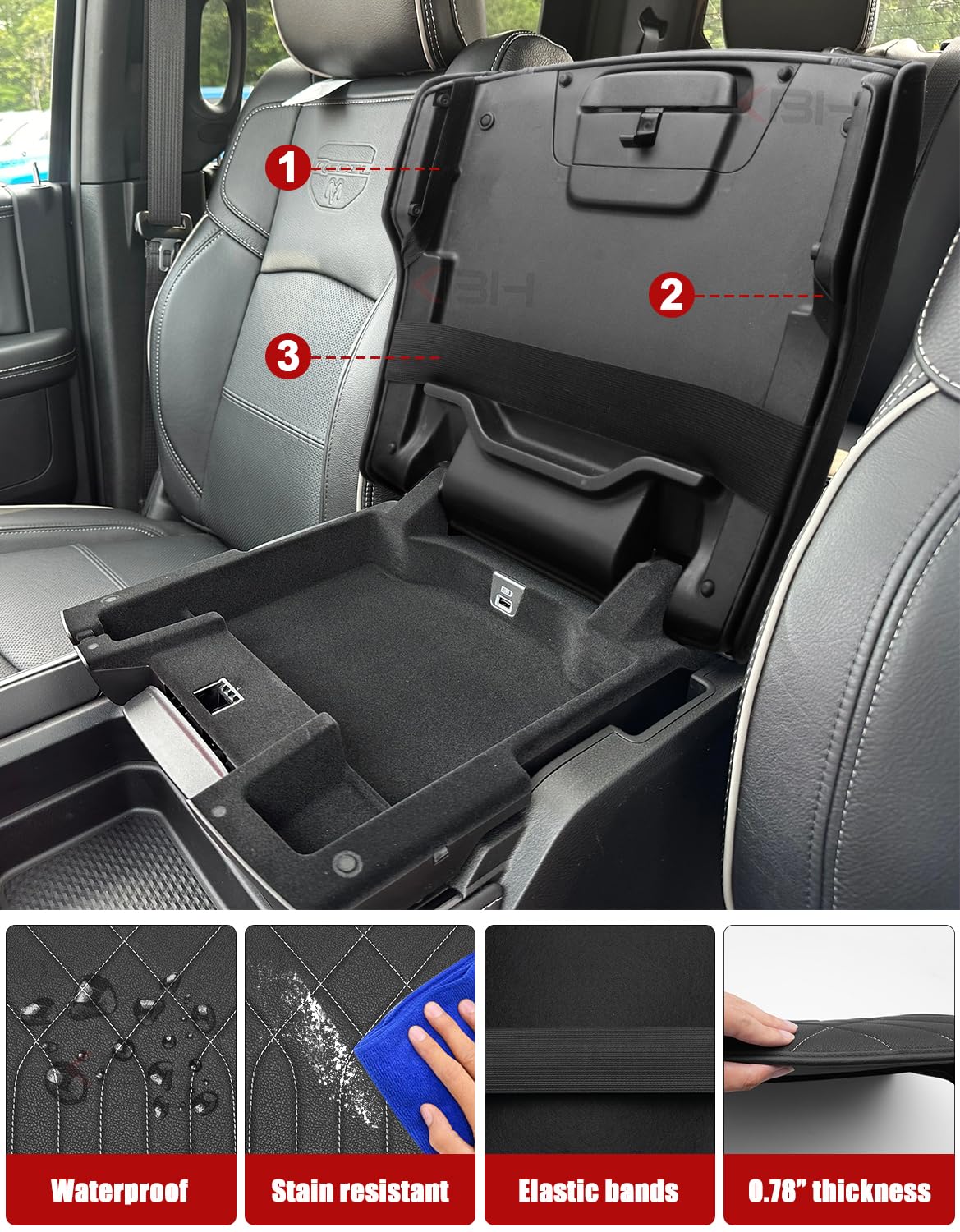 KBH installed in Dodge Ram interior showing enhanced comfort and updated look