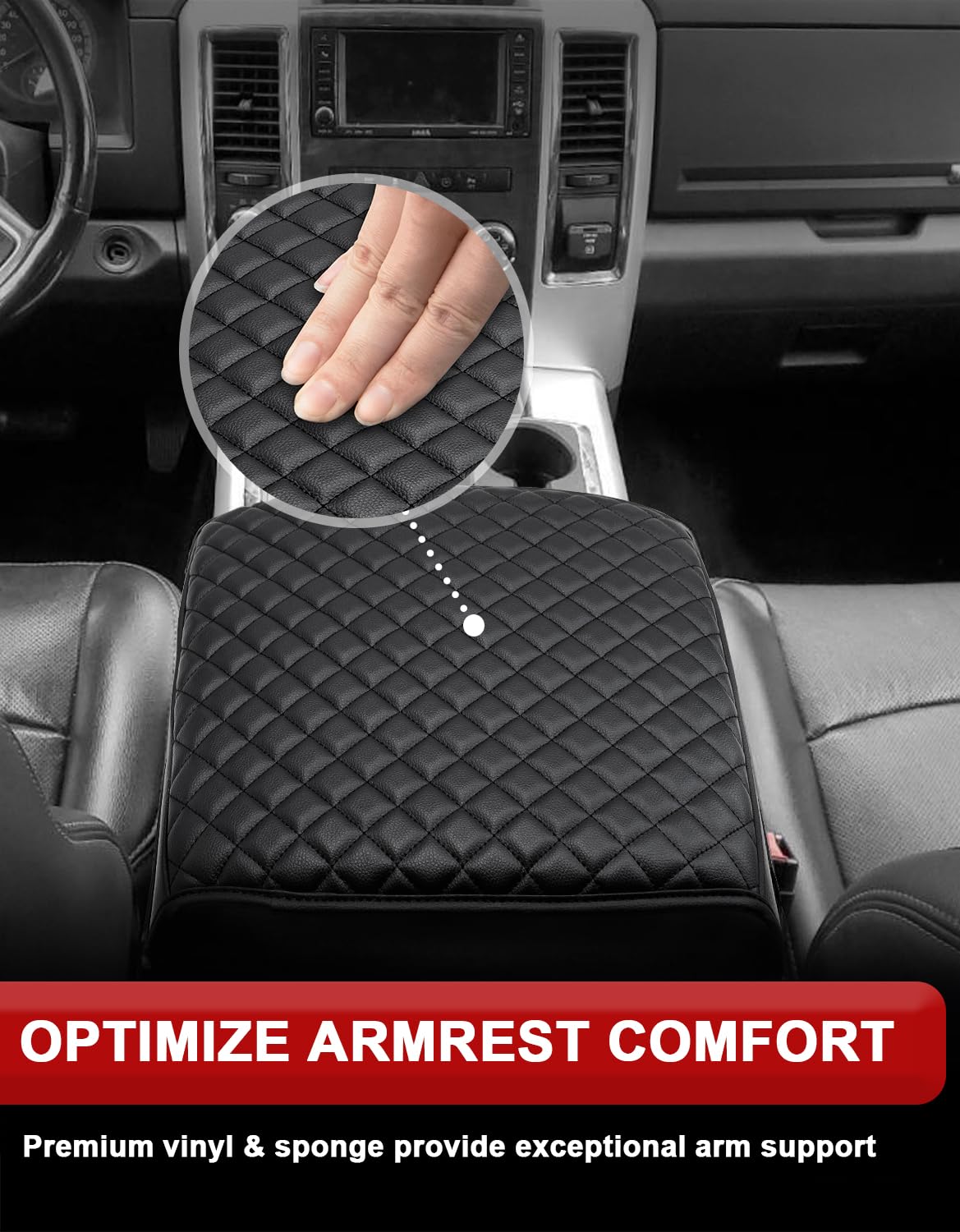 KBH installed on Ram console demonstrating snug custom-fit and comfort