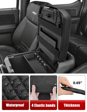 KBH installed in Ford Super Duty interior adding cushion and protecting lid