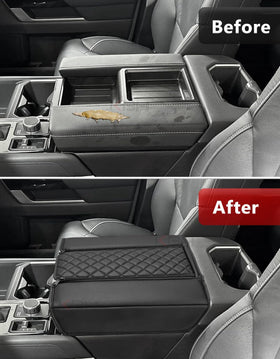 KBH lifestyle interior shot in Tundra cabin showing neat protected console