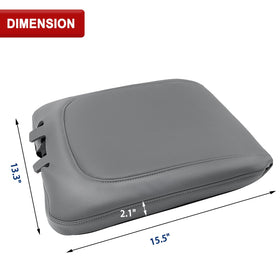 KBH armrest cover beside ruler showing accurate OEM-fit benefit