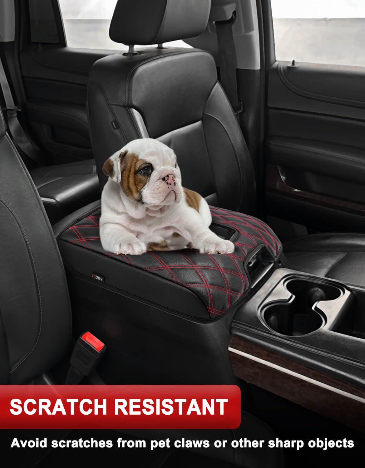 KBH vinyl leather texture close-up showing waterproof, easy-clean surface