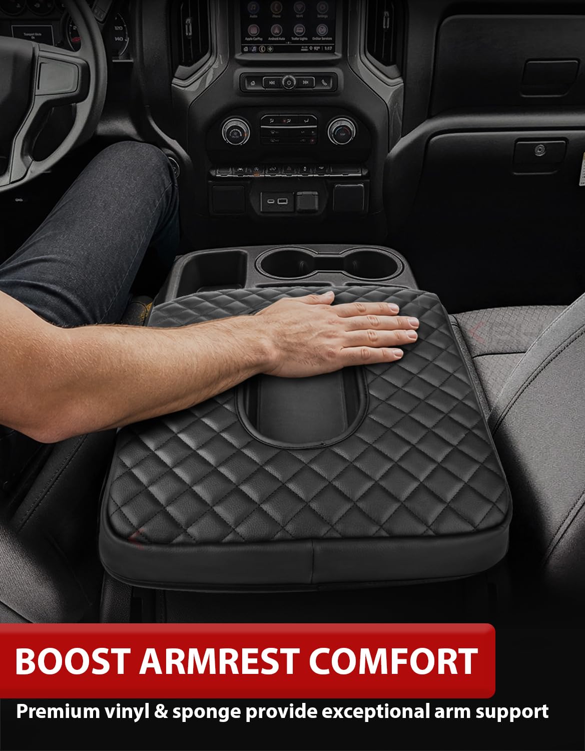 KBH top-down installed in truck improving arm comfort