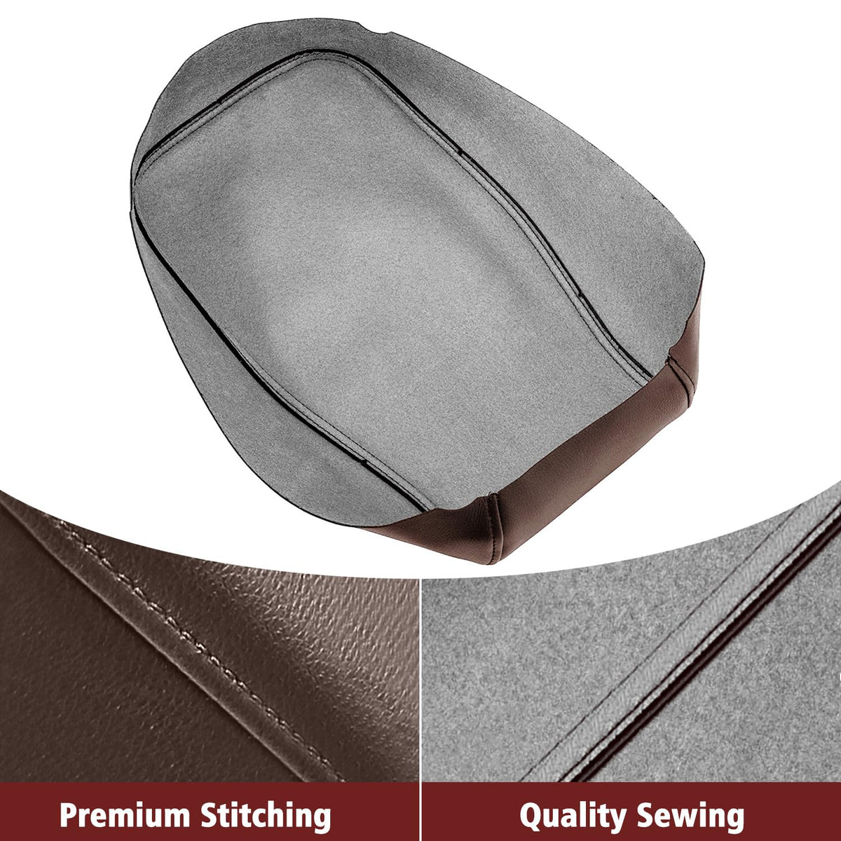 KBH close-up of brown vinyl texture highlighting easy-clean surface