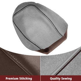 KBH close-up of brown vinyl texture highlighting easy-clean surface