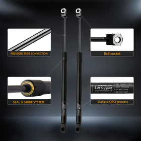 Kbkyawy strut next to ruler showing 21.97 inch extended length for accurate fitment