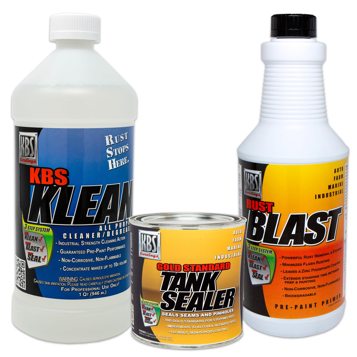 KBS Coatings kit front packaging showing all included components and benefits