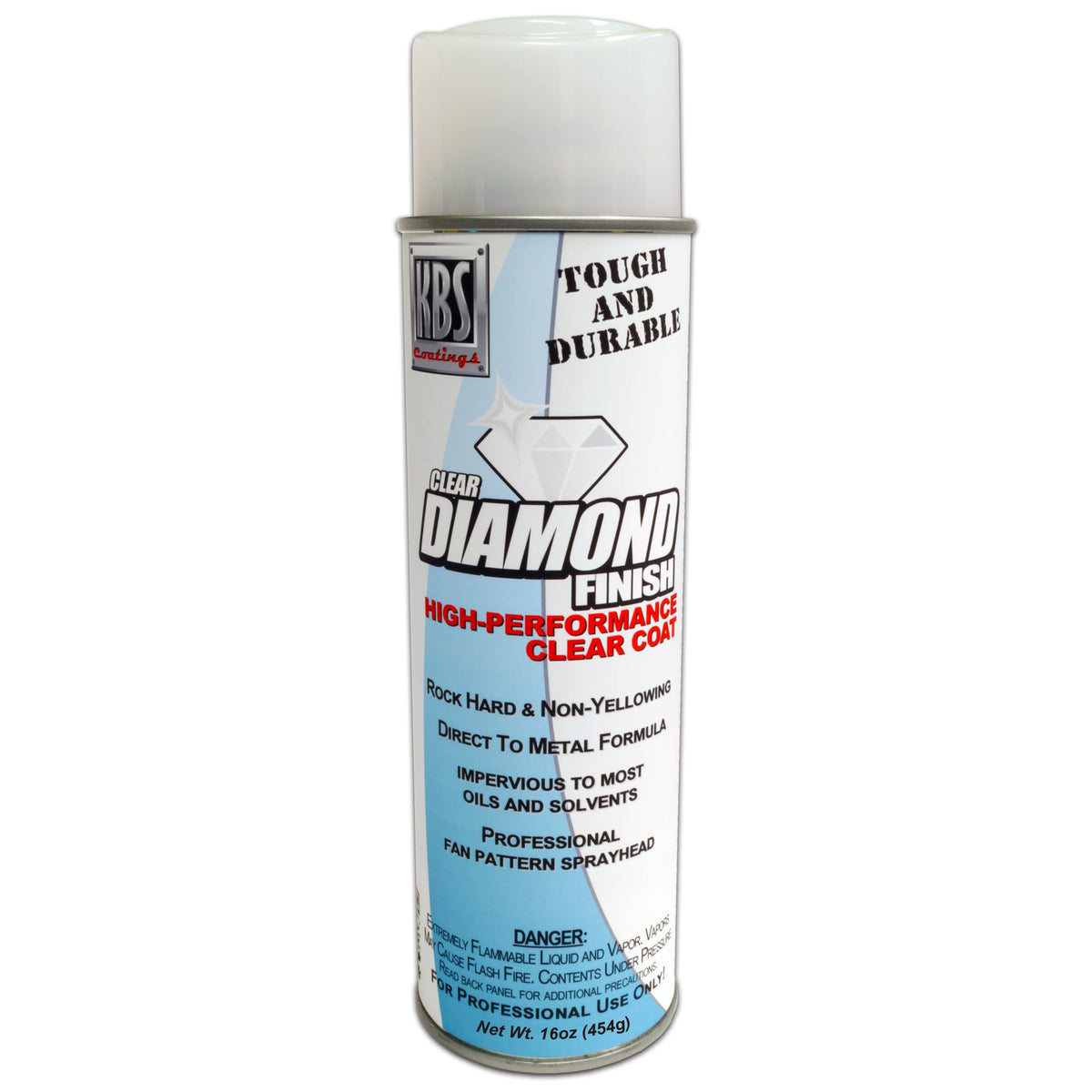 KBS Coatings DiamondFinish front can showing label and gloss benefit