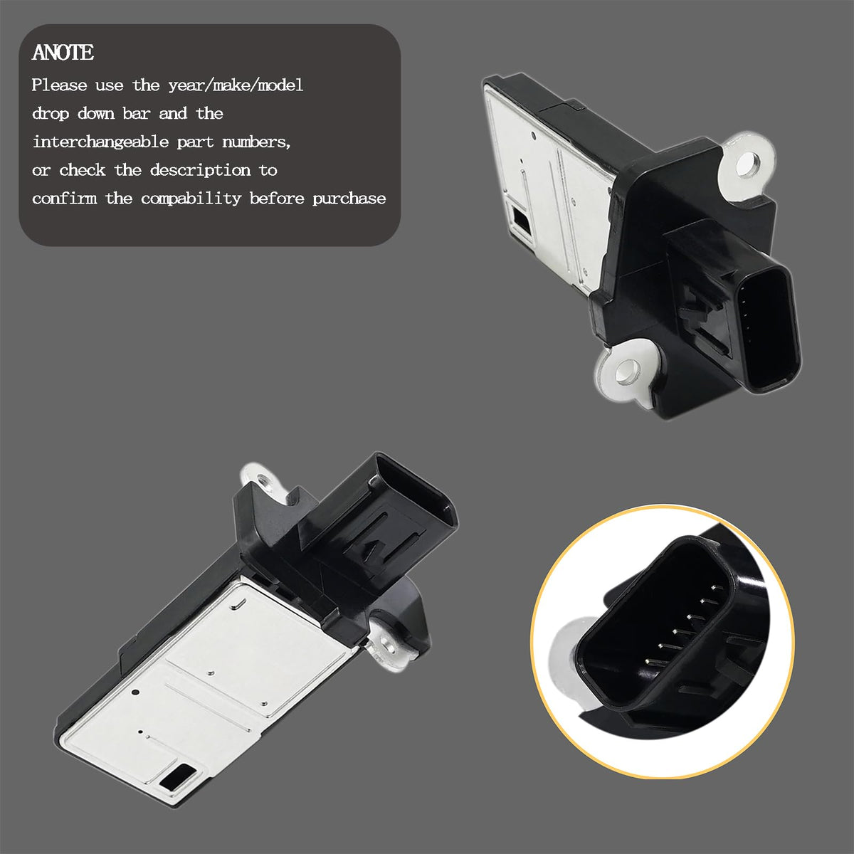 KCGLOBAL MAF sensor packaging label with part number for easy identification
