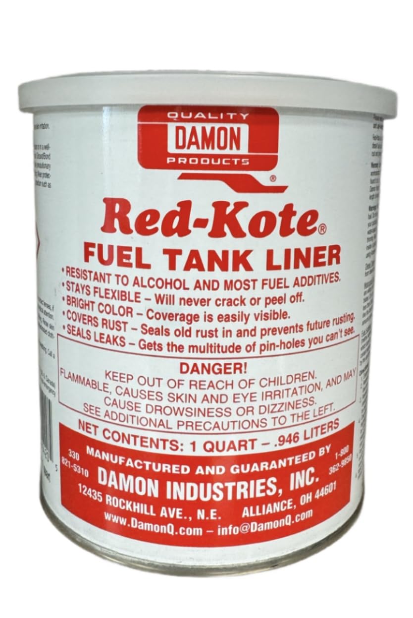 KCINT Red Kote quart bottle front view showing product for sealing tanks