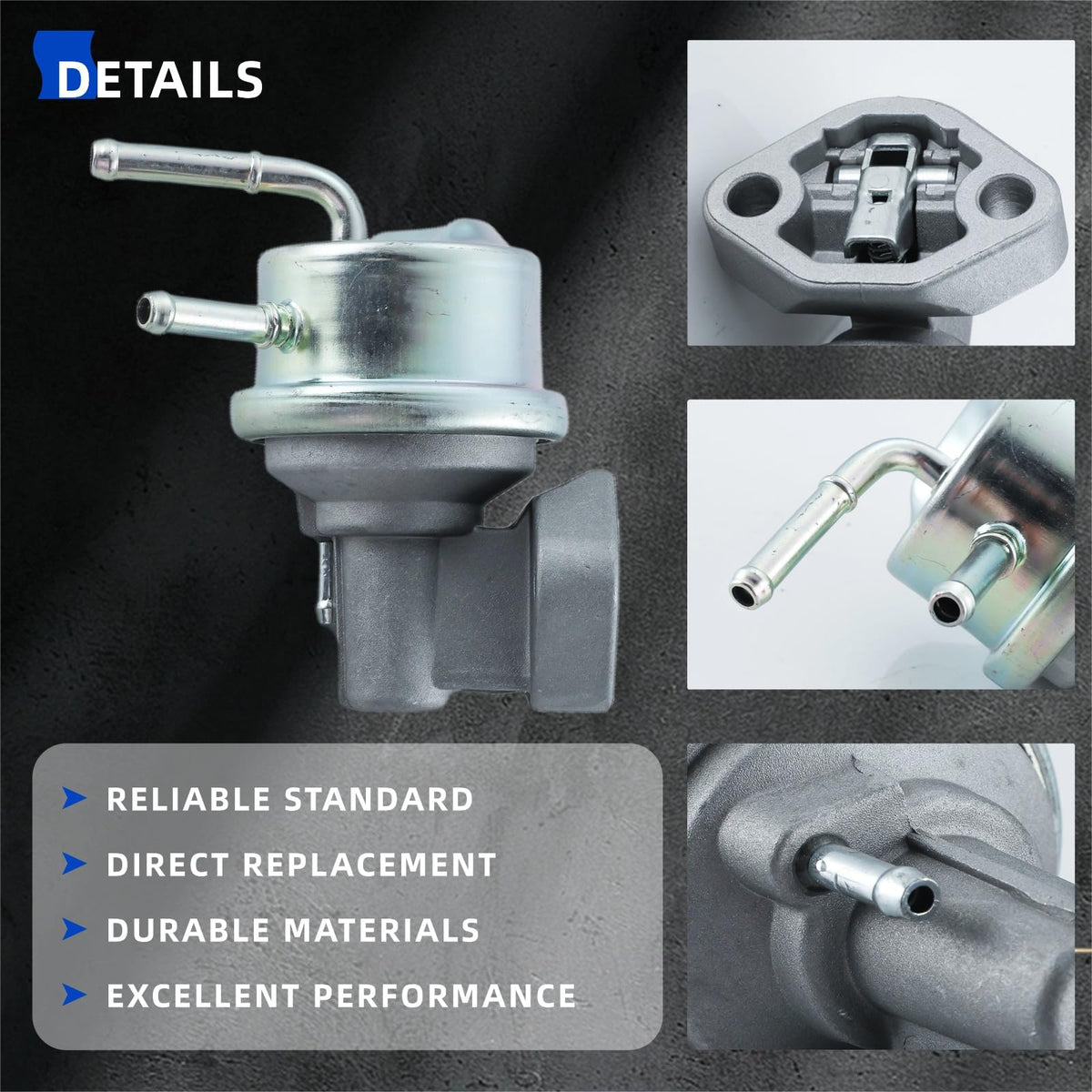 KD KISONIED fuel pump installed on Kawasaki engine demonstrating correct fit