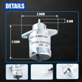 KD KISONIED solenoid installed on Kubota engine illustrating proper placement and compatibility