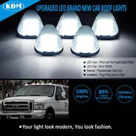 KDM illuminated marker on truck roof at night demonstrating brighter visibility