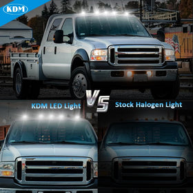 KDM packaging and contents with five lights demonstrating complete kit