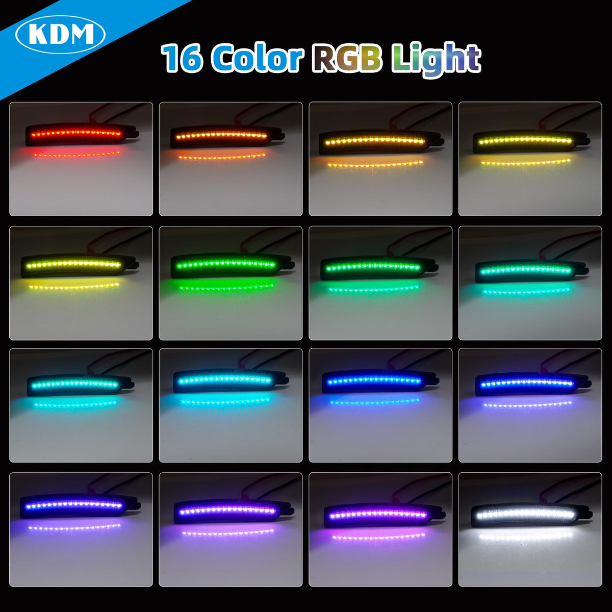 KDM RGB remote with markers illustrating easy color control and personalized styling