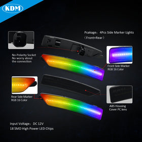 KDM smoked lens close-up revealing texture and low-profile finish for stealth appearance