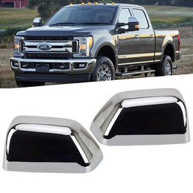 KDOWES chrome mirror cap front view showing polished finish and improved curb appeal