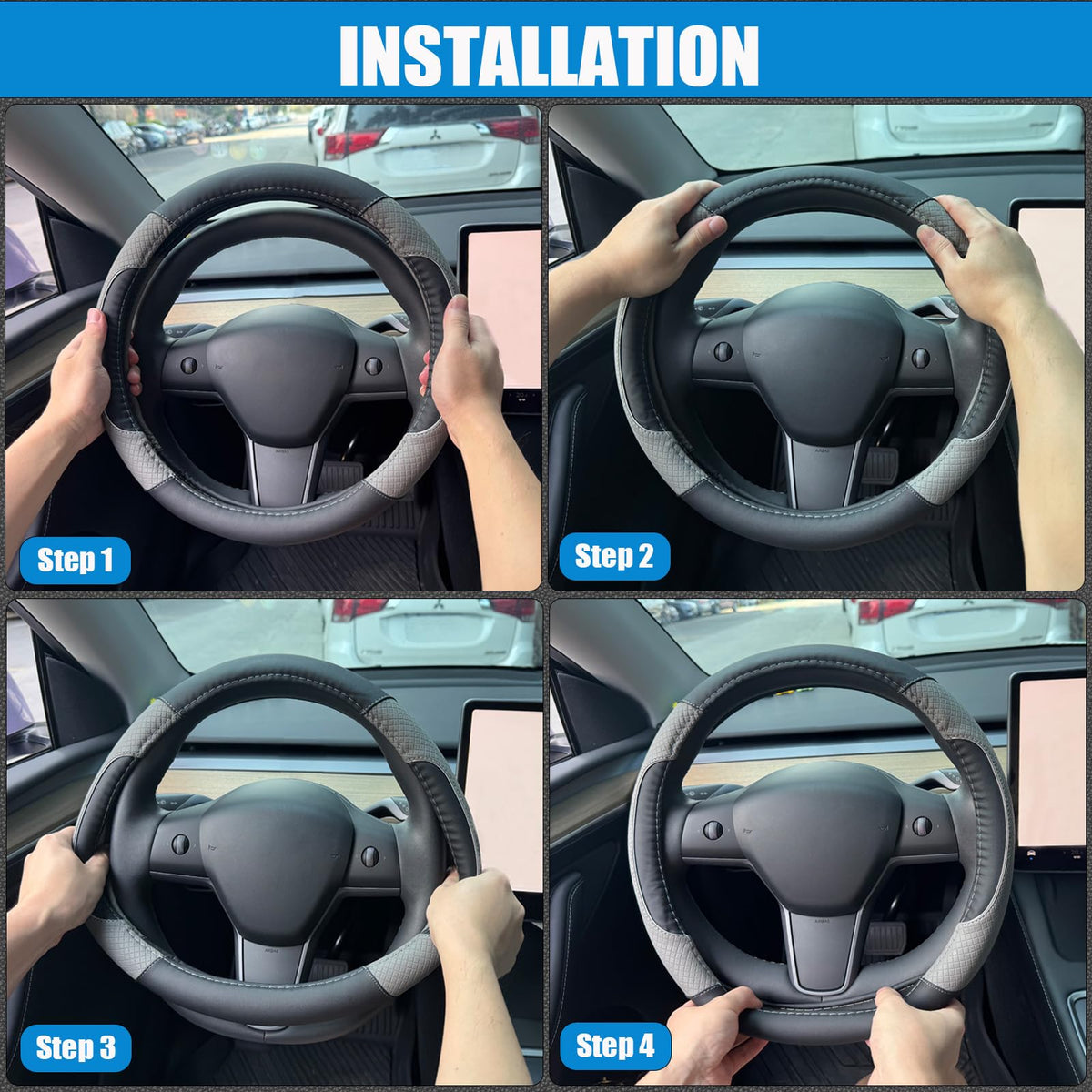 KEAIDAP hands installing cover showing tool-free easy fit