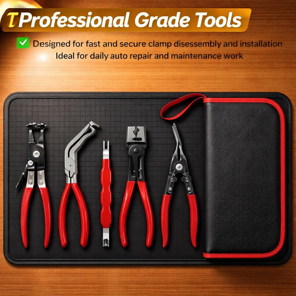 KEAIKE toolset laid out to display each plier and included terminal release for quick selection