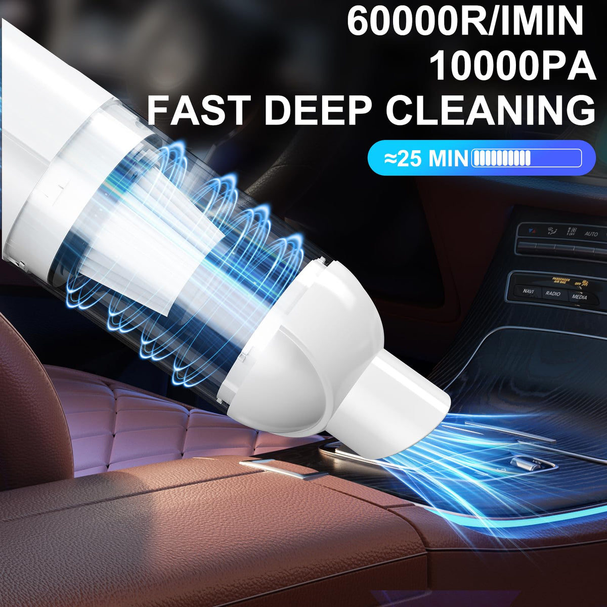 KEALAS vacuum next to a smartphone showing lightweight 500 gram scale